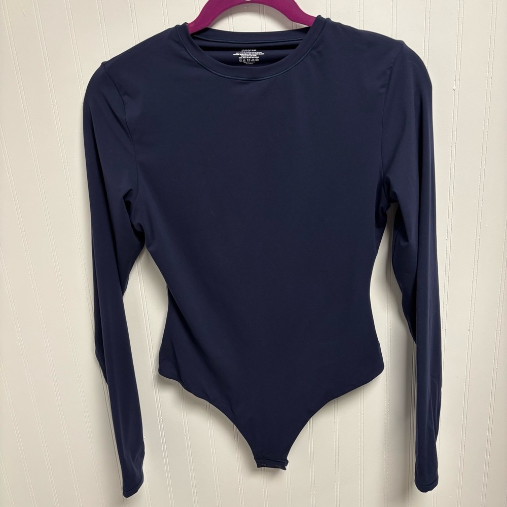 SKIMS Navy Long Sleeve Bodysuit